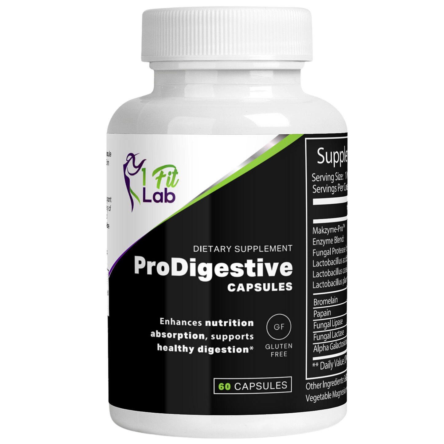 Bottle of ProDigestive Enzyme Blend for advanced digestive support
