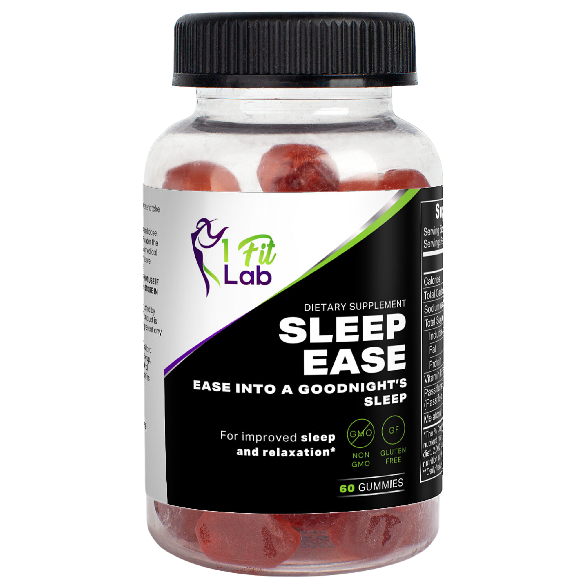 Bottle of SleepEase Melatonin Gummies for enhanced sleep quality